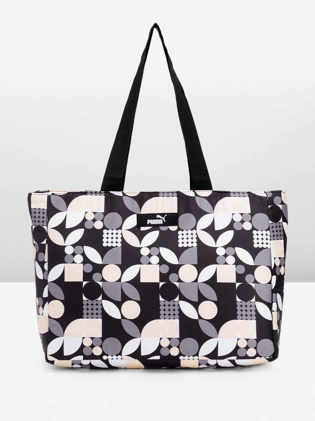 

Puma Geometric Printed Structured Shoulder Bag with Laptop Sleeve, Multi