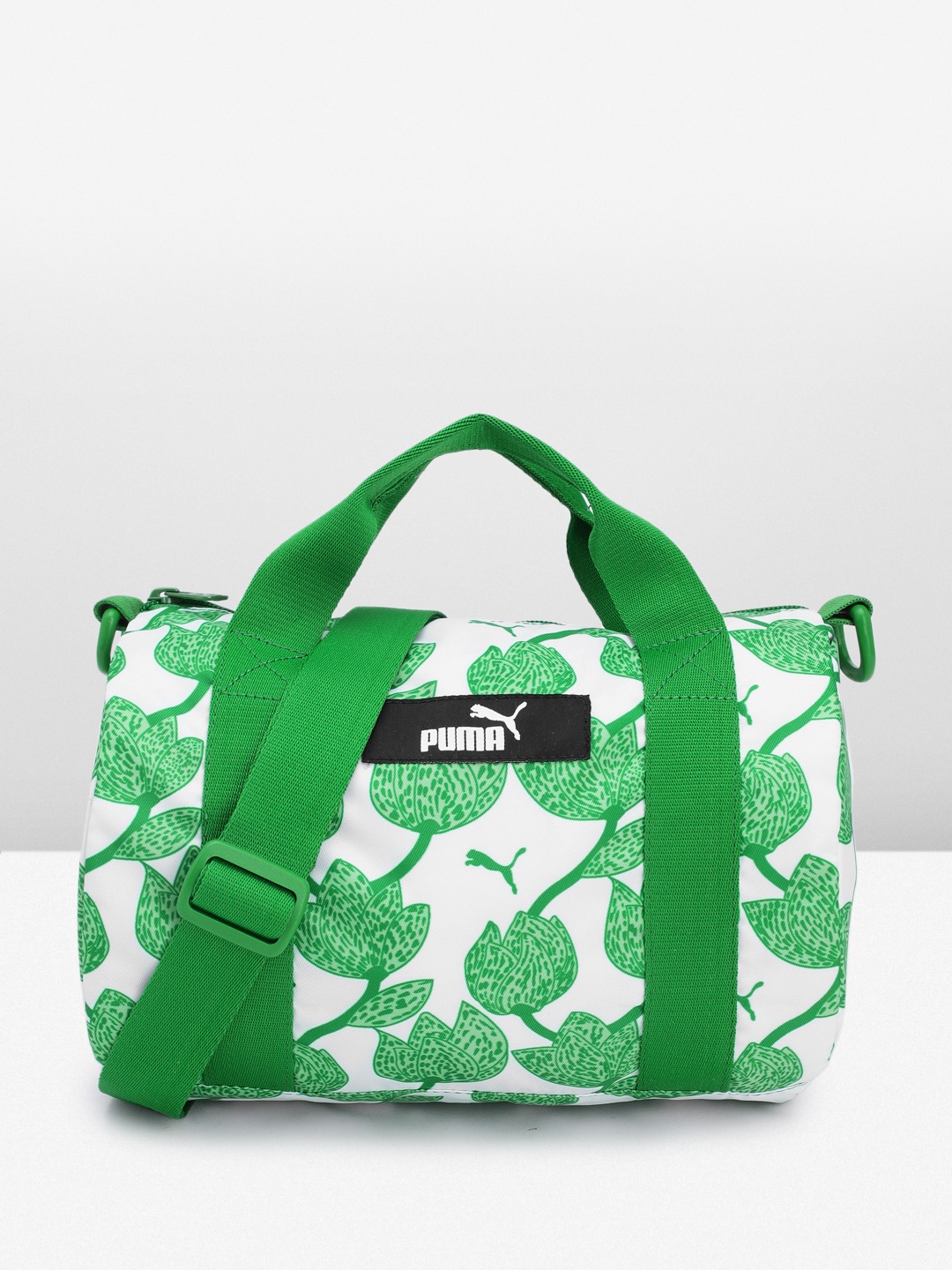 

Puma Floral Printed Barrel Handheld Bag, Green
