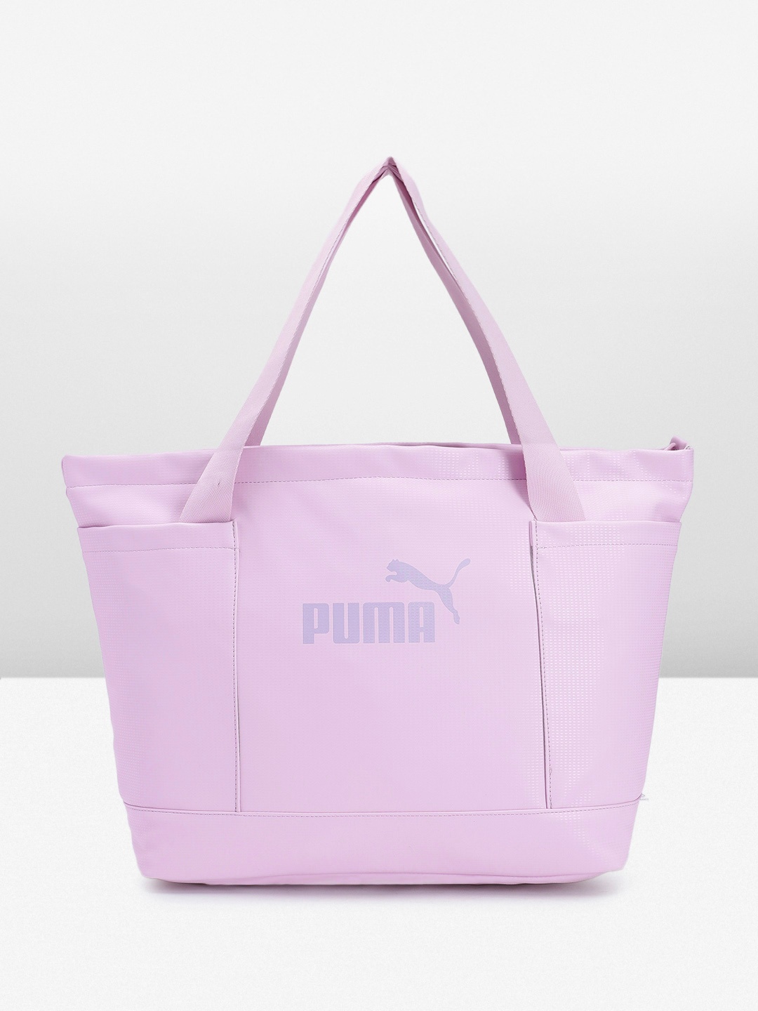 

Puma Brand Logo Printed Core Up Oversized Laptop Shoulder Bag, Lavender