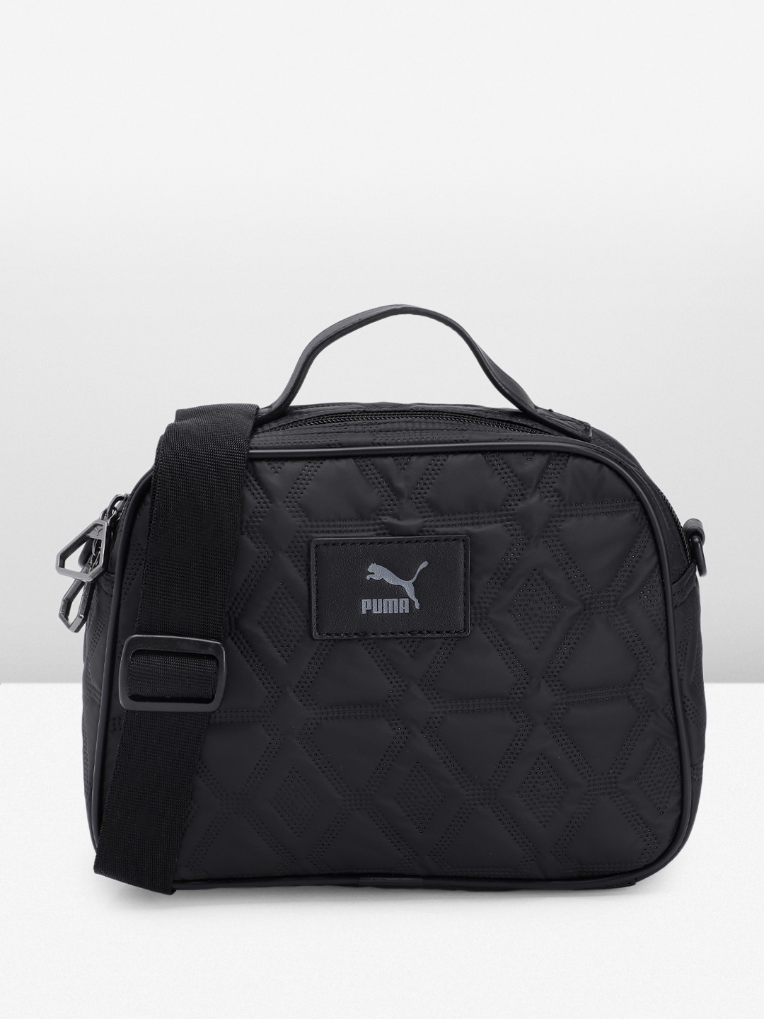 

Puma Textured Structured Handheld Bag, Black