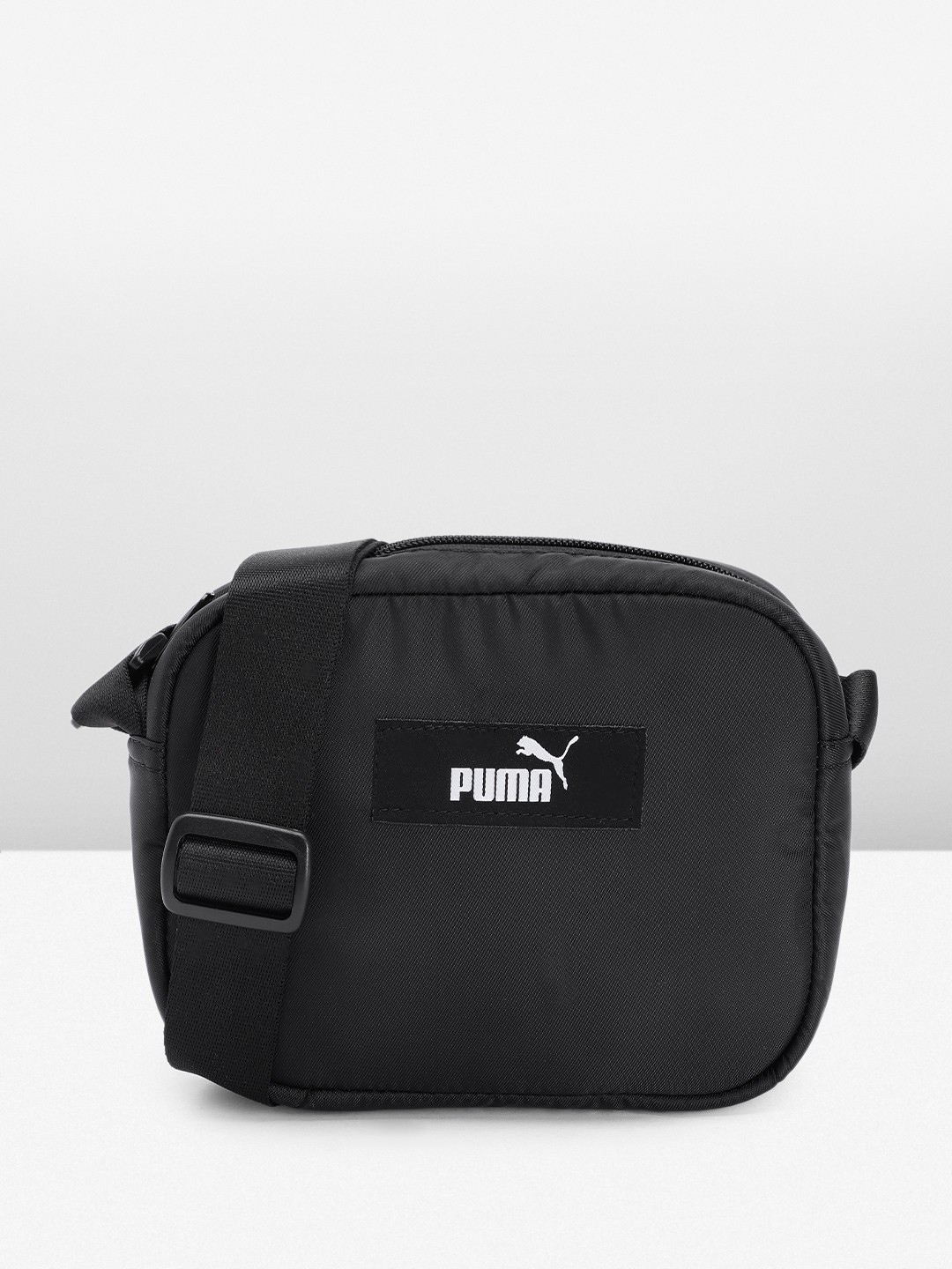 

Puma Structured Crossbody Sling Bag with Applique, Black