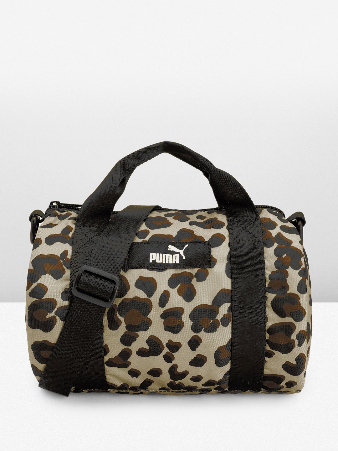 

Puma Animal Printed Structured Handheld Bag, Beige