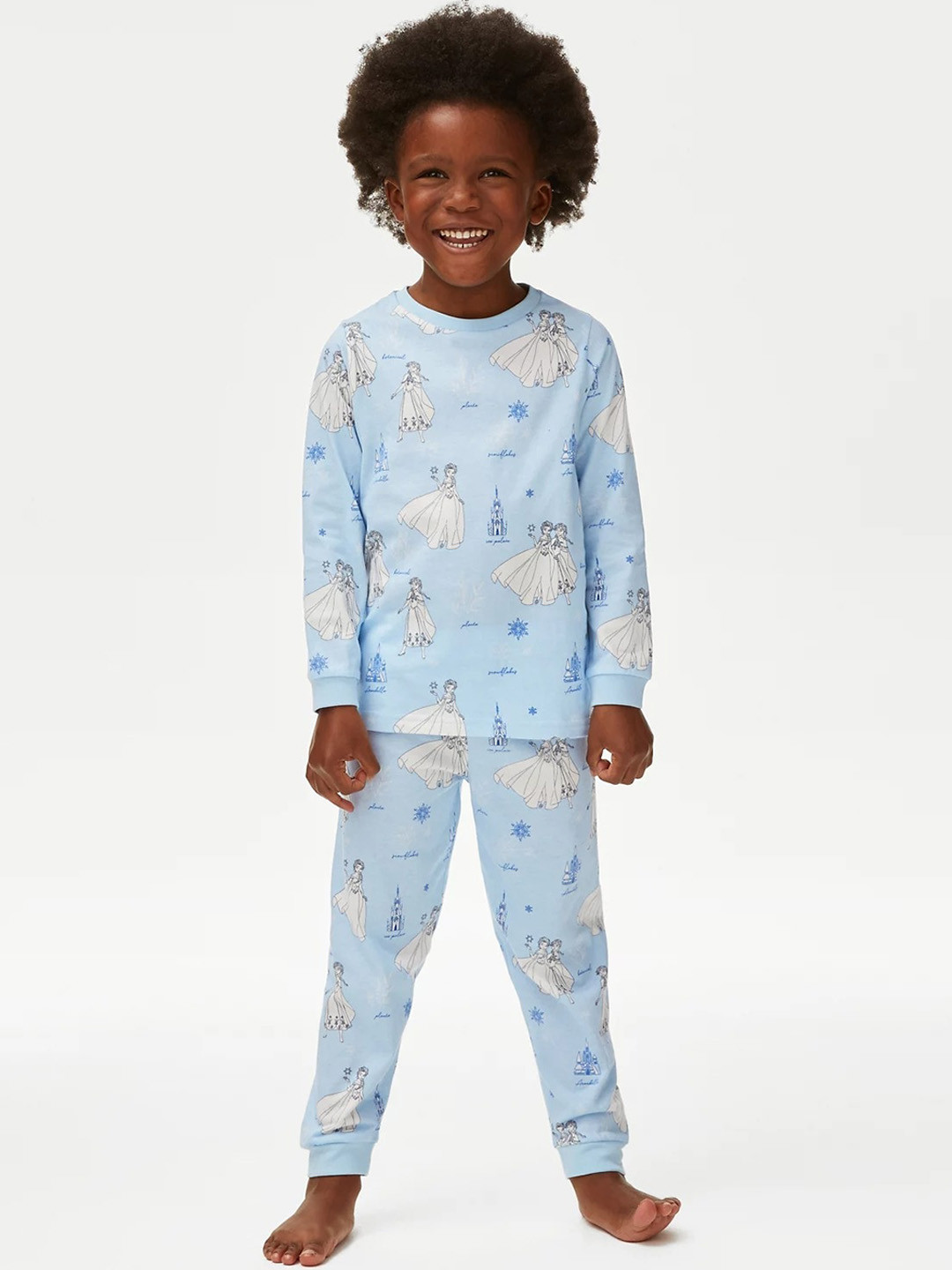 

Marks & Spencer Girls Frozen Printed Pure Cotton Night suit, Blue
