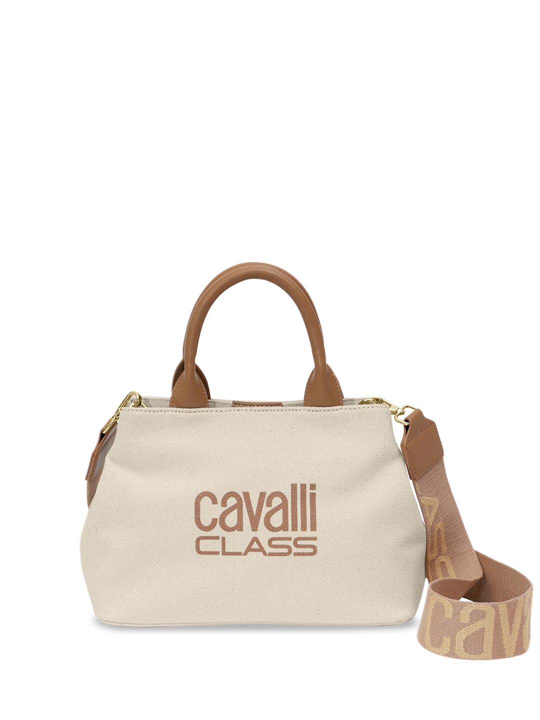 

Cavalli Class Printed Shopper Tote Bag, White