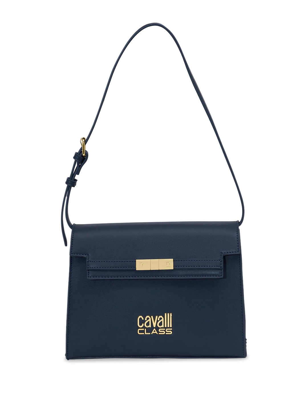 

Cavalli Class Structured Handheld Bag, Navy blue