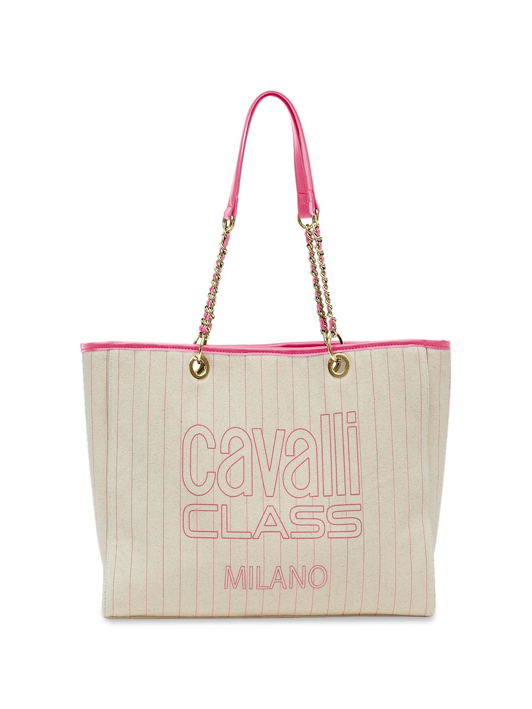 

Cavalli Class Vale Typography Printed Shoulder Bag, White