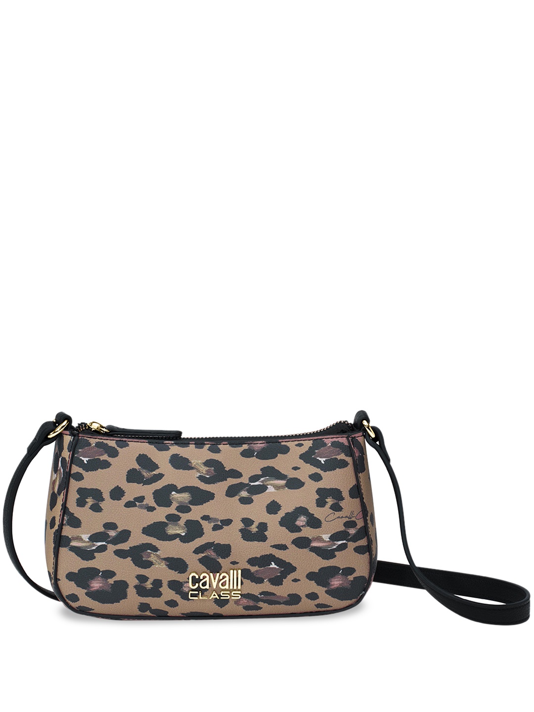 

Cavalli Class Lucia Animal Printed Shoulder Baguette Bag, Brown