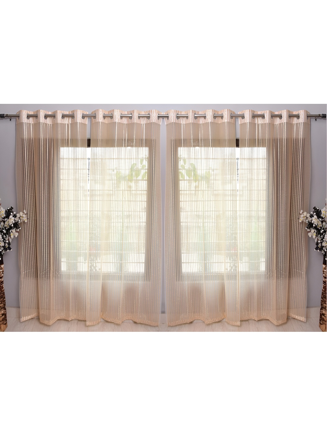 

Panipat Textile Hub Beige 4 Pieces Window Curtain