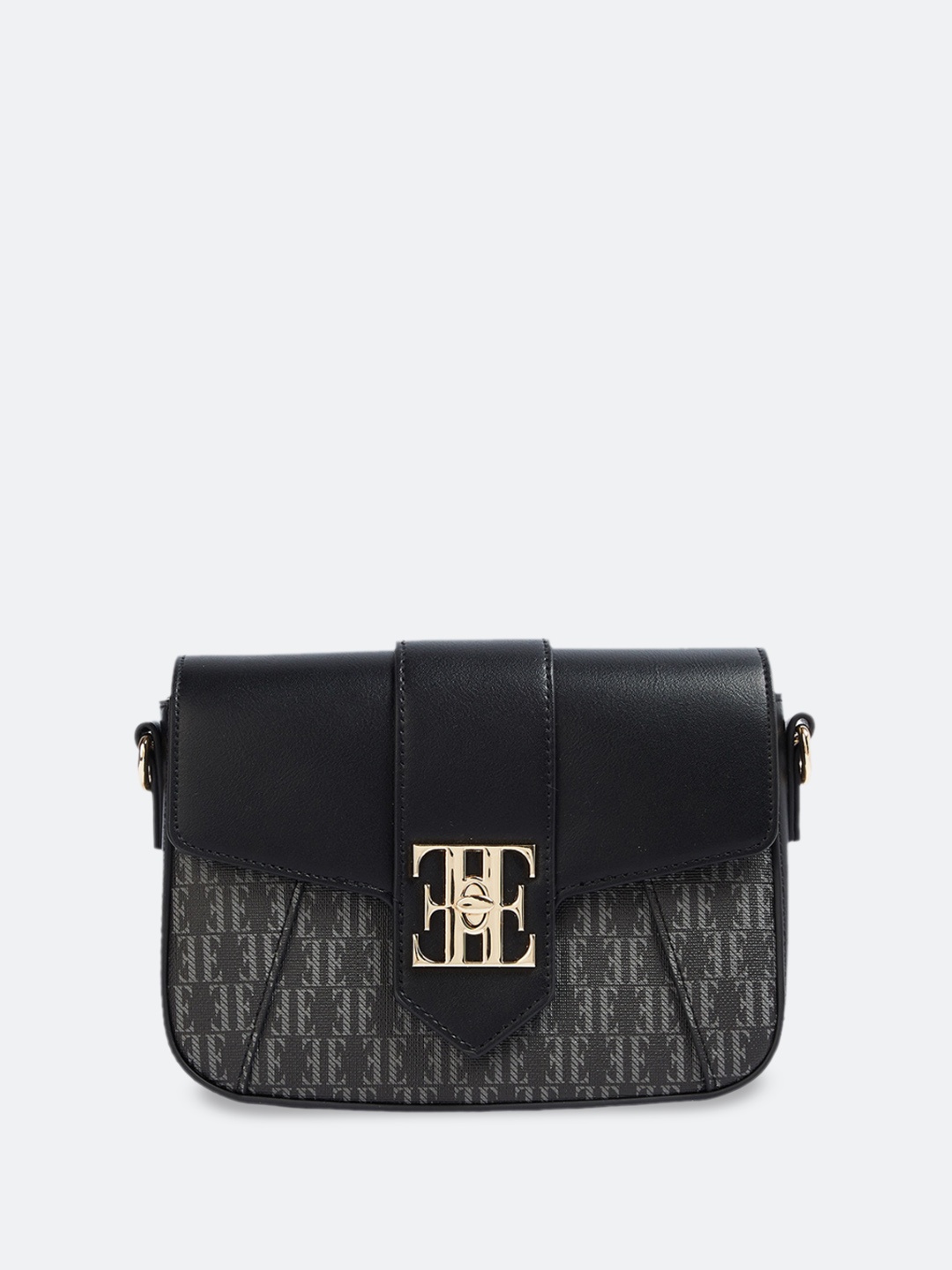 

ELLE Textured Structured Sling Bag, Black