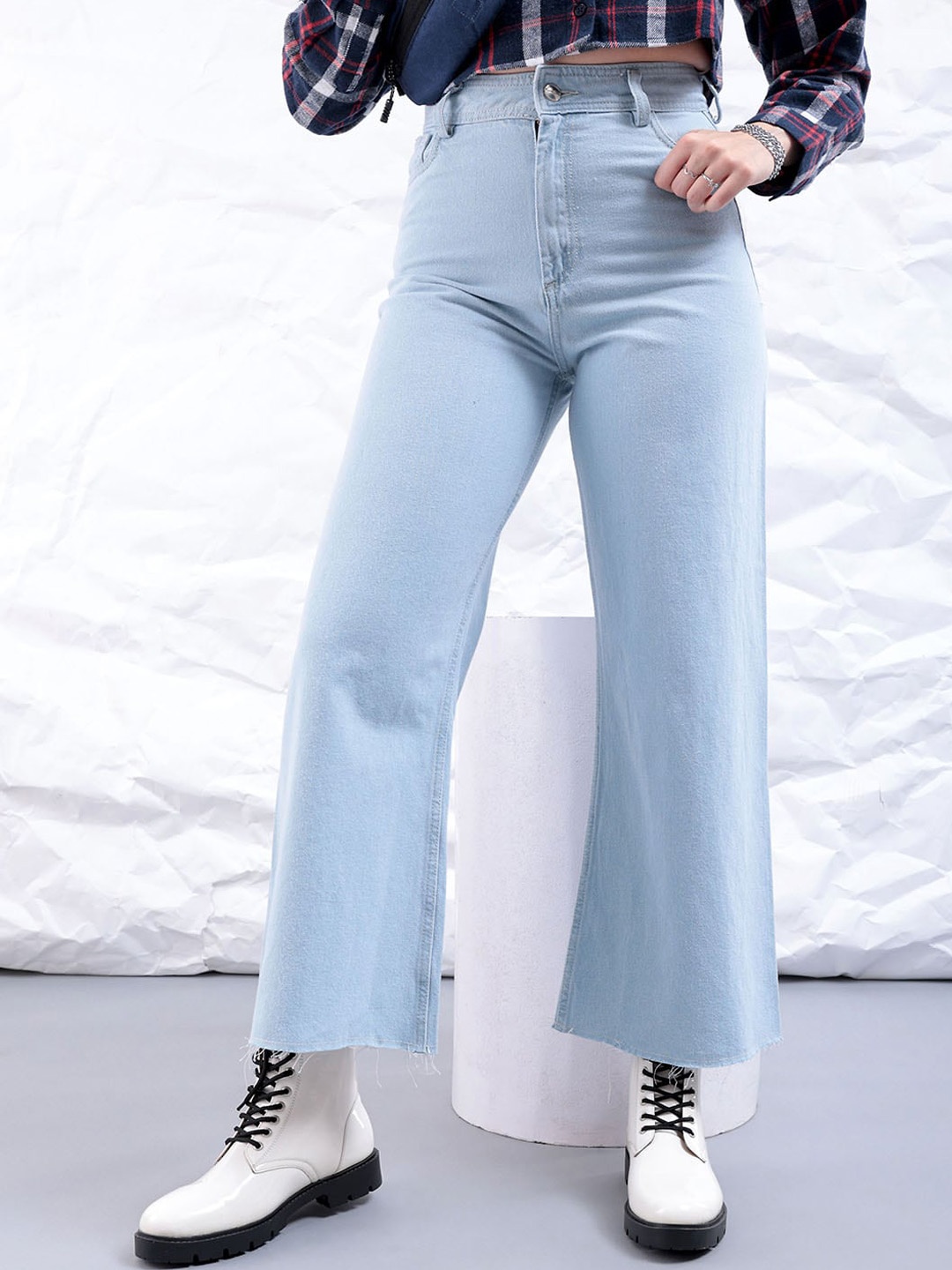 

Freehand by The Indian Garage Co Women Bootcut High-Rise Jeans, Blue