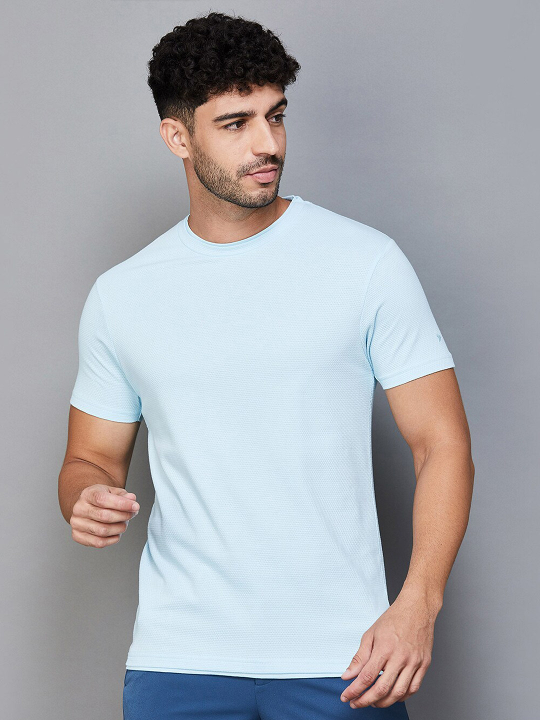 

CODE by Lifestyle Round Neck Cotton T-shirt, Blue