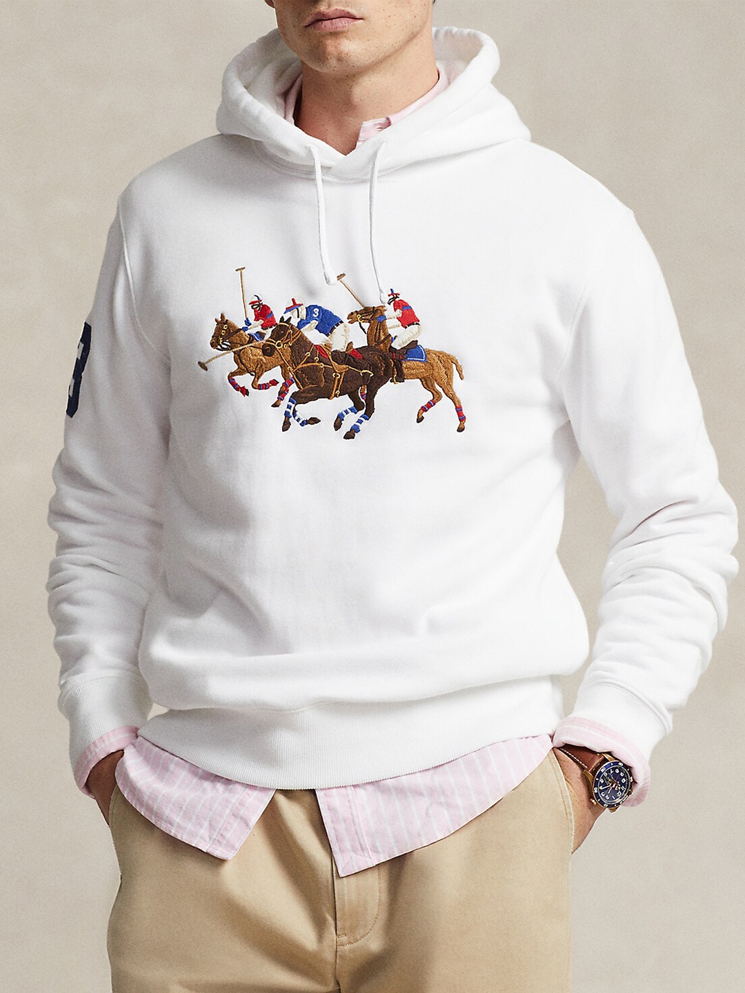 

Polo Ralph Lauren Graphic Printed Hooded Pullover Sweatshirt, White