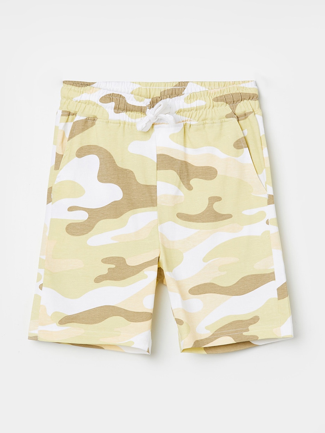 

Fame Forever by Lifestyle Boys Camouflage Printed Cotton Cargo Shorts, White