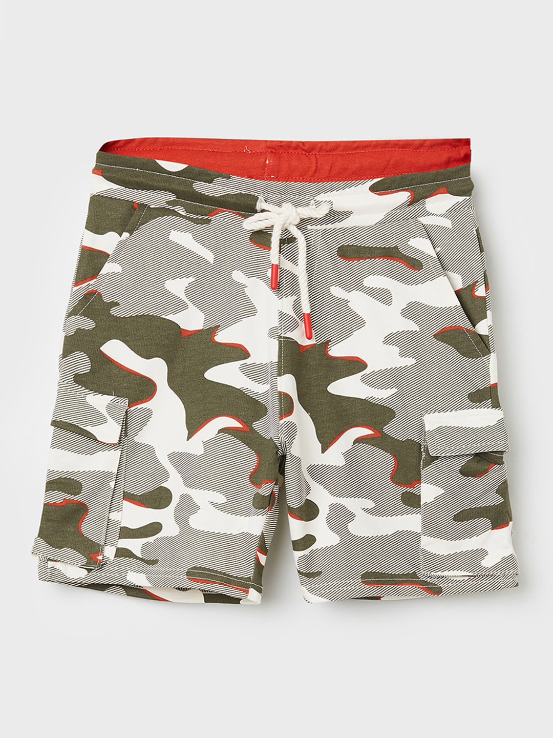 

Fame Forever by Lifestyle Boys Camouflage Printed Cotton Cargo Shorts, Brown