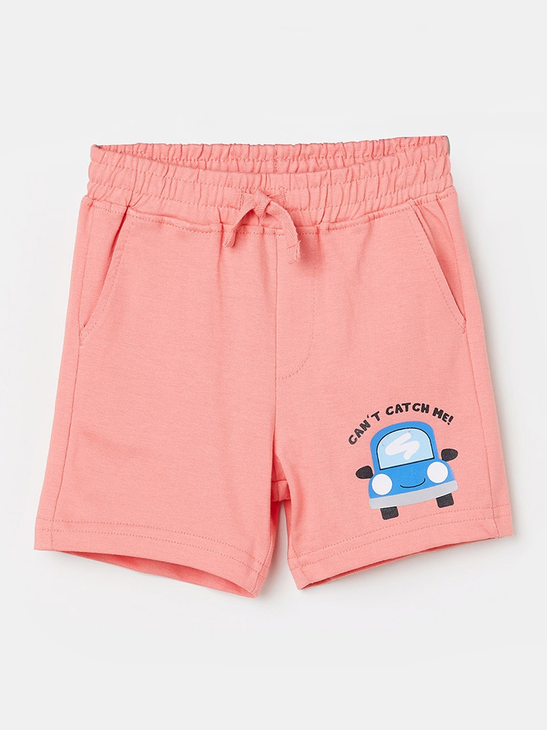 Juniors by Lifestyle Boys Above Knee Pure Cotton Shorts, Pink