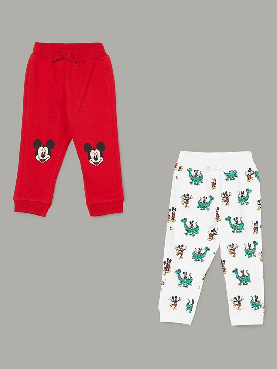 

Juniors by Lifestyle Boys Pack Of 2 Printed Pure Cotton Lounge Joggers, Red
