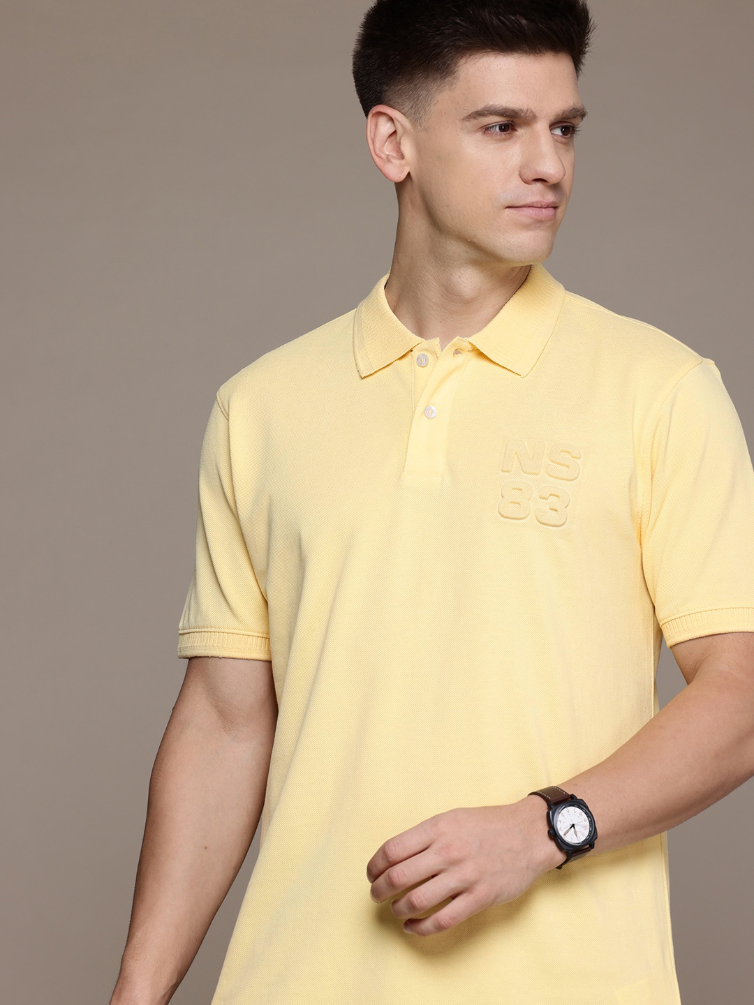

Nautica Polo Collar Pure Cotton T-shirt, Yellow