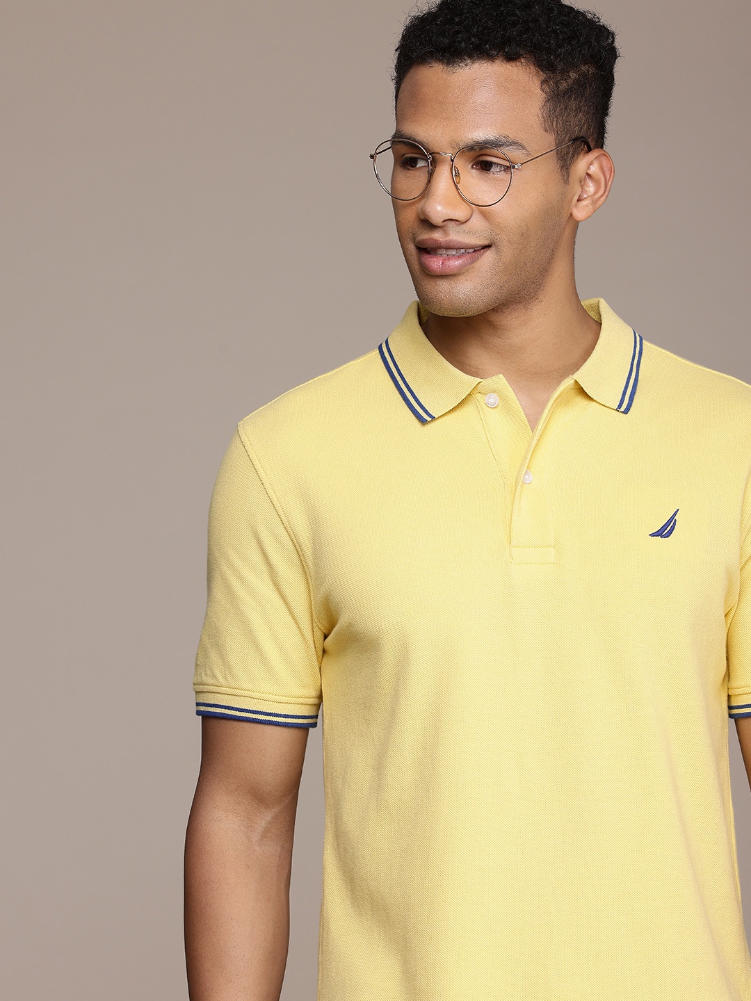 

Nautica Polo Collar Pure Cotton T-shirt, Yellow