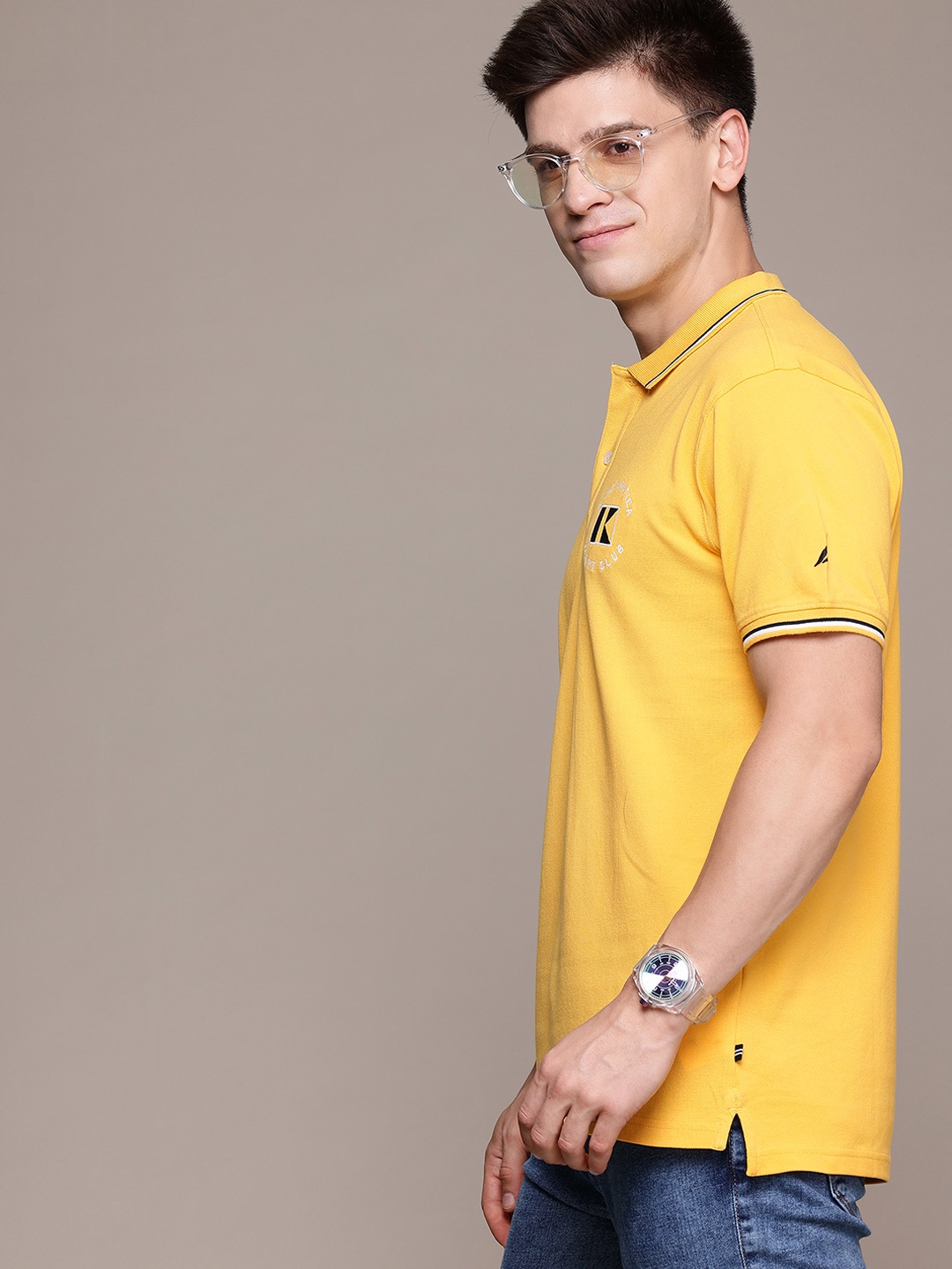 

Nautica Polo Collar Pure Cotton T-shirt, Yellow