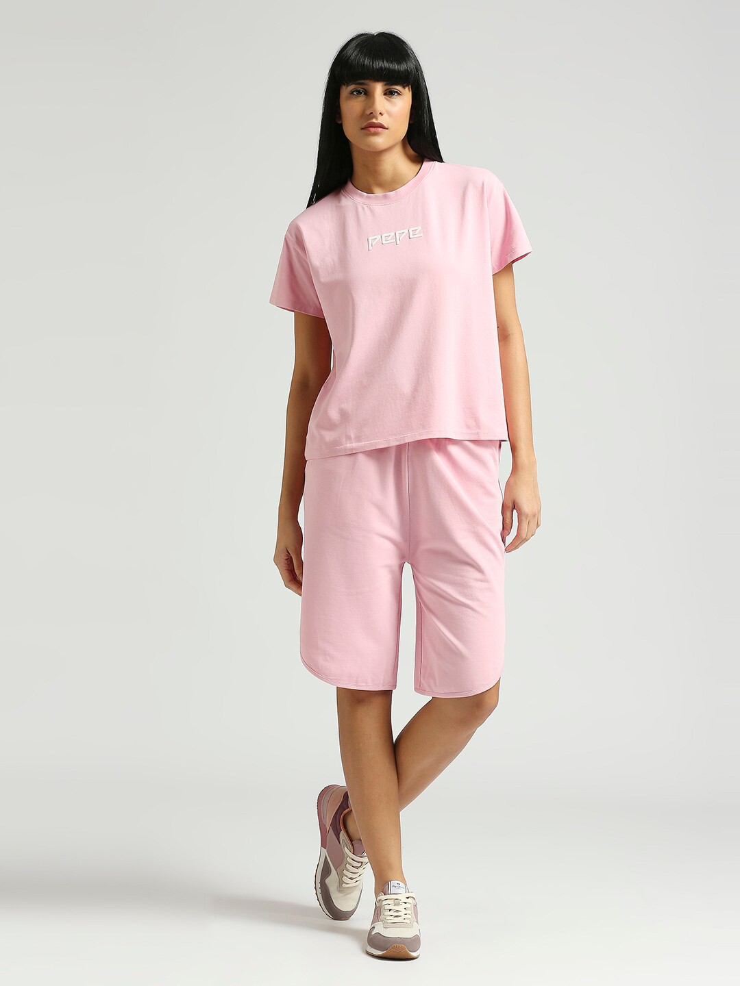 

Pepe Jeans Round Neck Short Sleeves Cotton Casual T-shirt, Pink