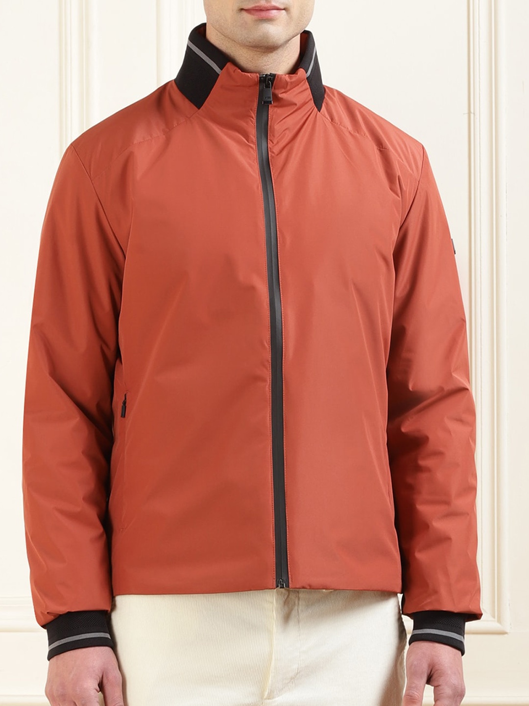 

HACKETT LONDON Mock Collar Bomber Jacket, Orange