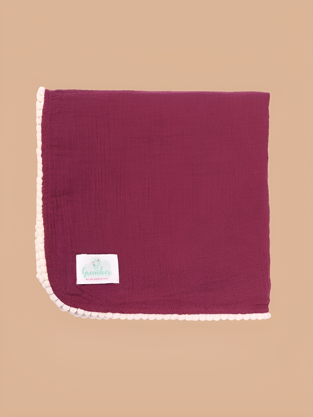 

Greendeer Maroon & White Summer Single Bed Quilt