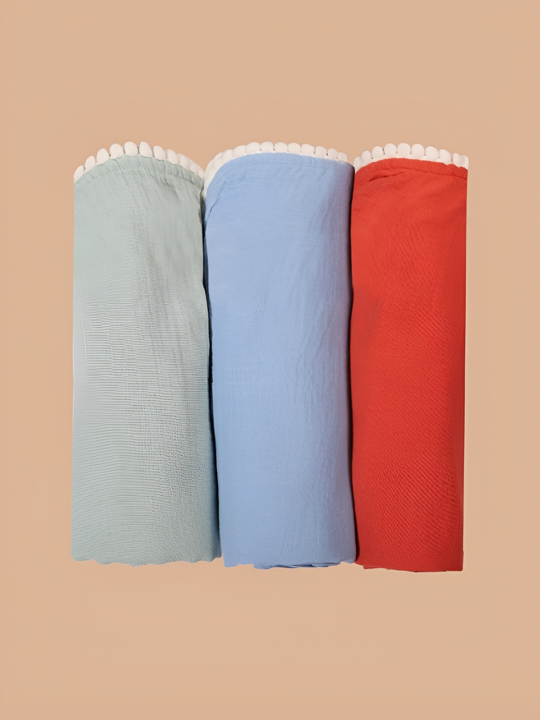 

Greendeer Blue & Green 3 Pieces Crinkle Cotton Single Bed Quilt