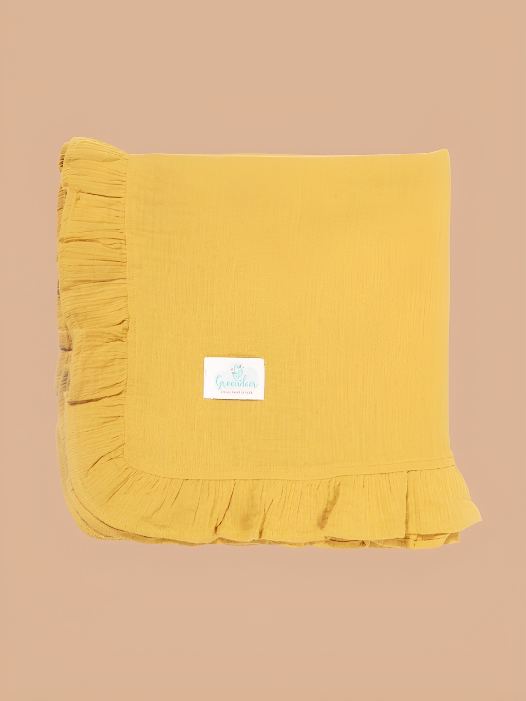 

Greendeer Yellow Crinkle Cotton Single Bed Quilt