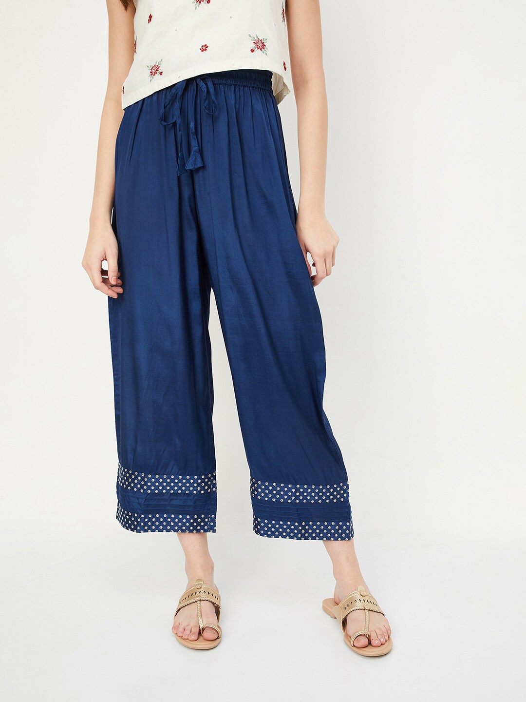

max Women Palazzos, Navy blue