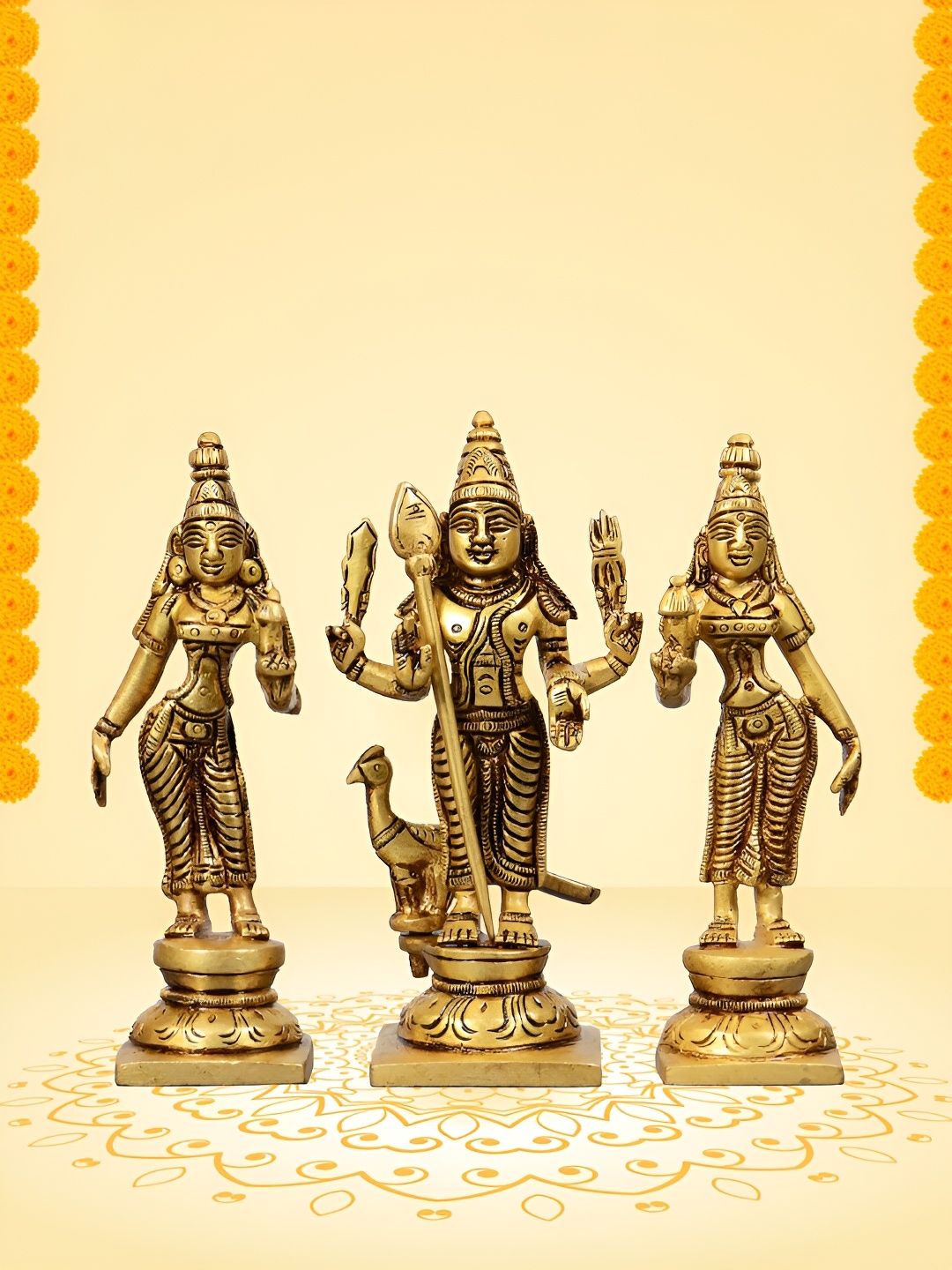 

Spillbox Gold Toned Religious Brass Idol Small Showpiece