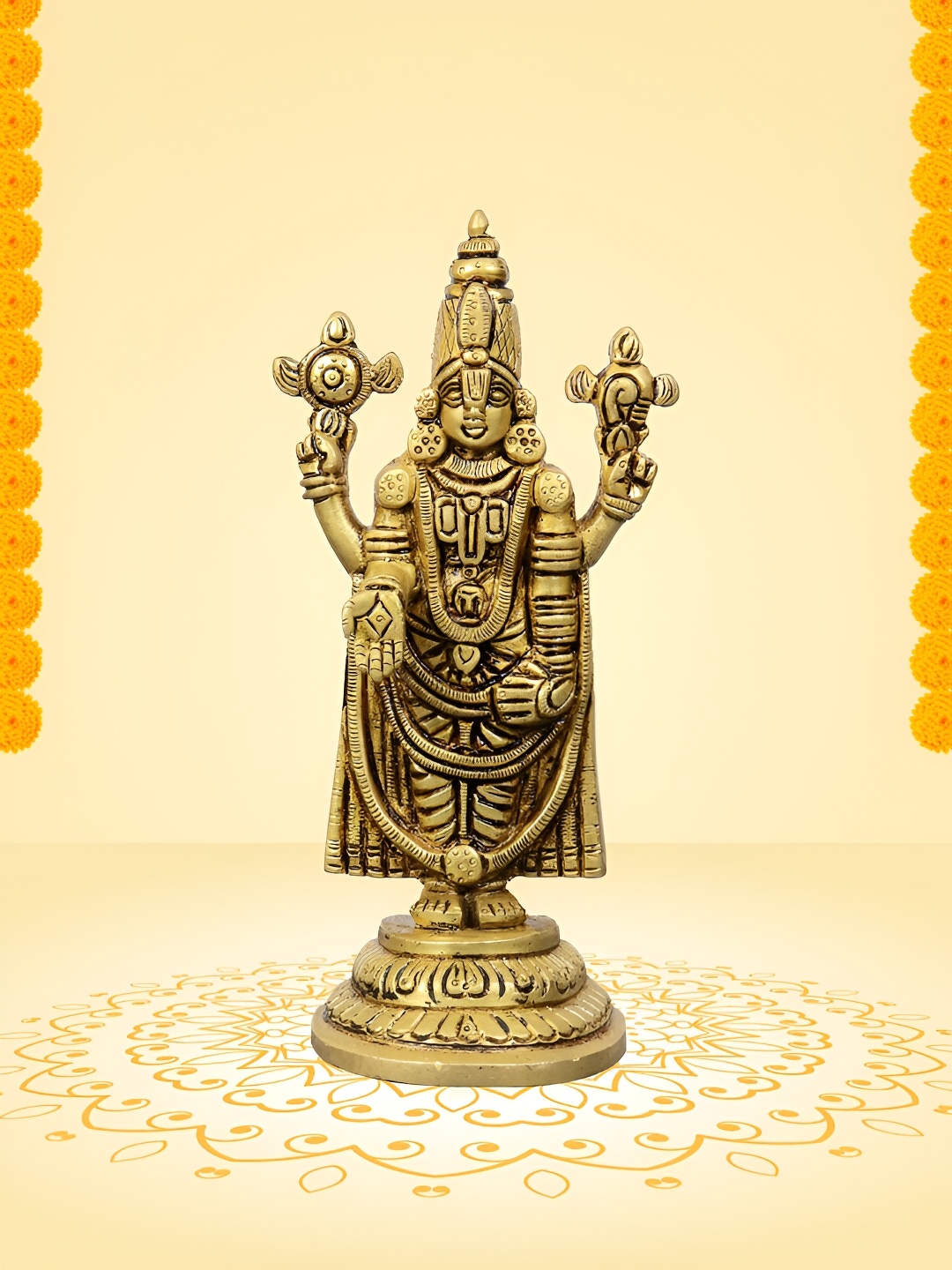 

Spillbox Gold Toned Religious Brass Idol Small Showpiece