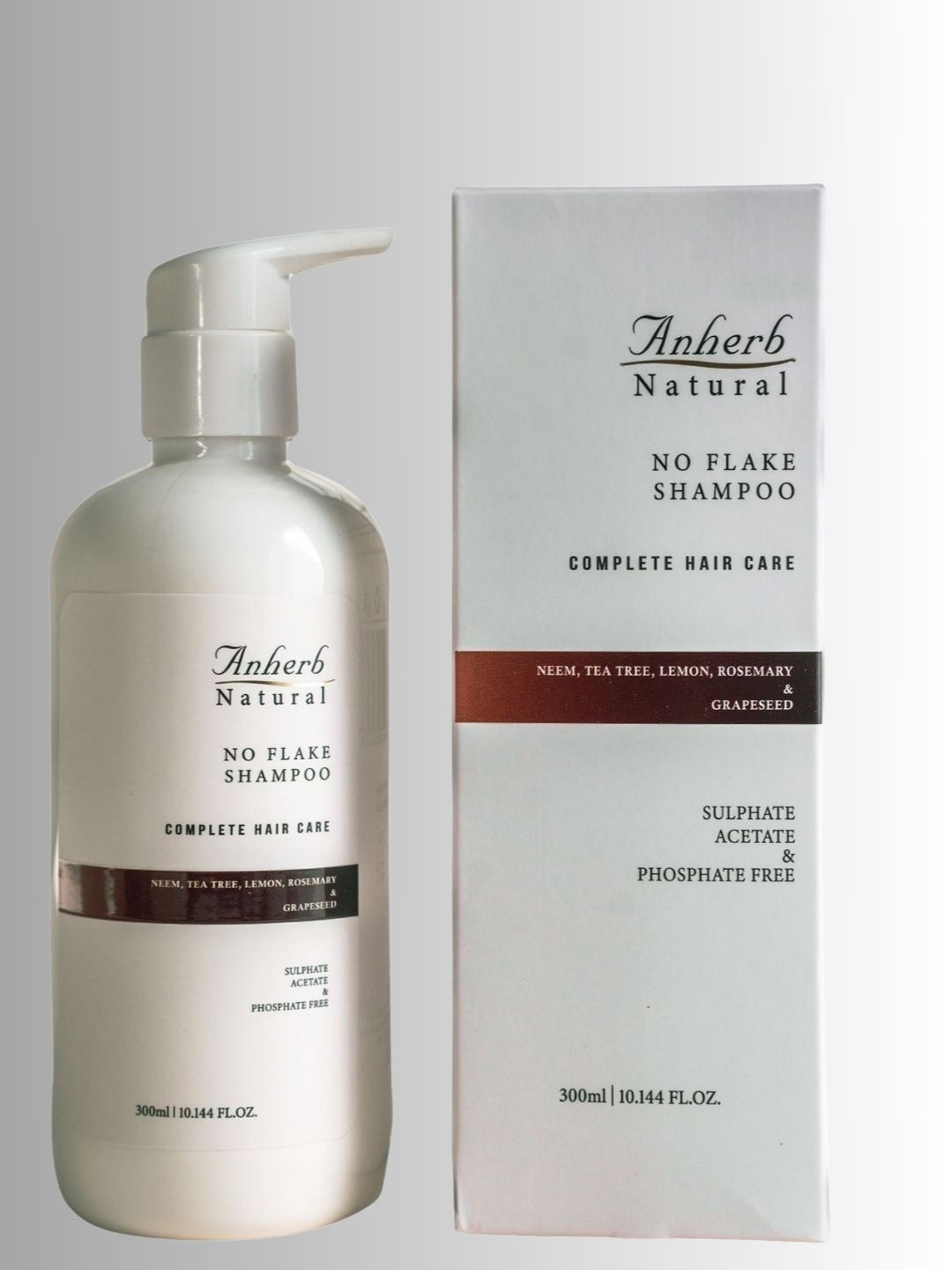 

Anherb Natural No Flake Shampoo With Tea Tree & Neem Blend - 300ml, White