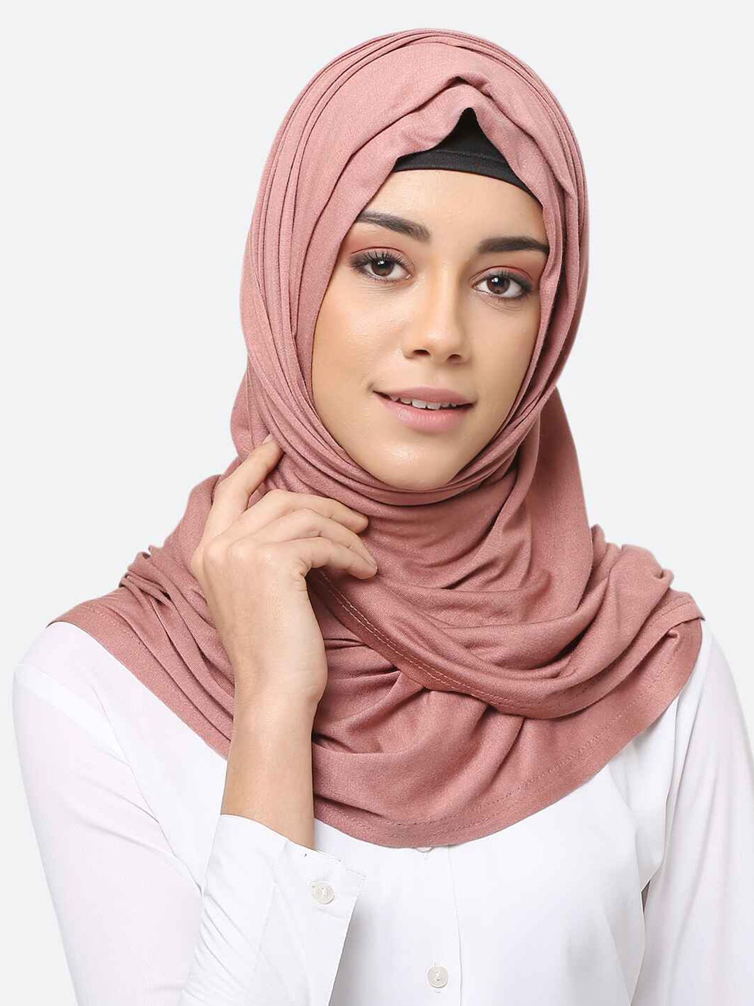 

MOMIN LIBAS Long Sleeves Hijab Burqa With Scarf, Rose gold