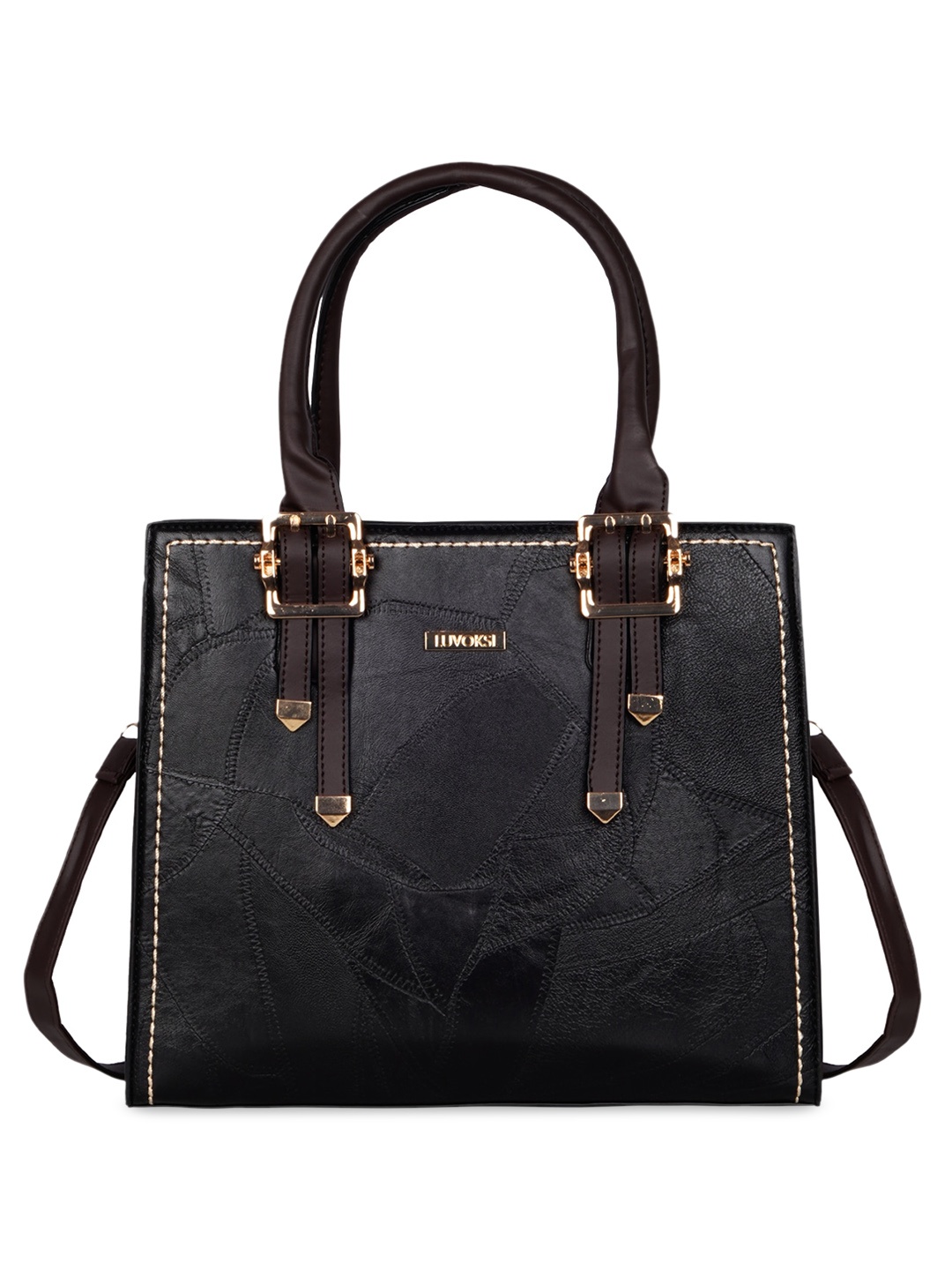 

Luvoksi Textured Structured Handheld Bag, Black