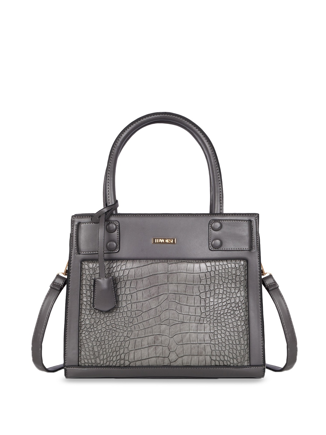 

Luvoksi Textured Structured Handheld Bag, Grey