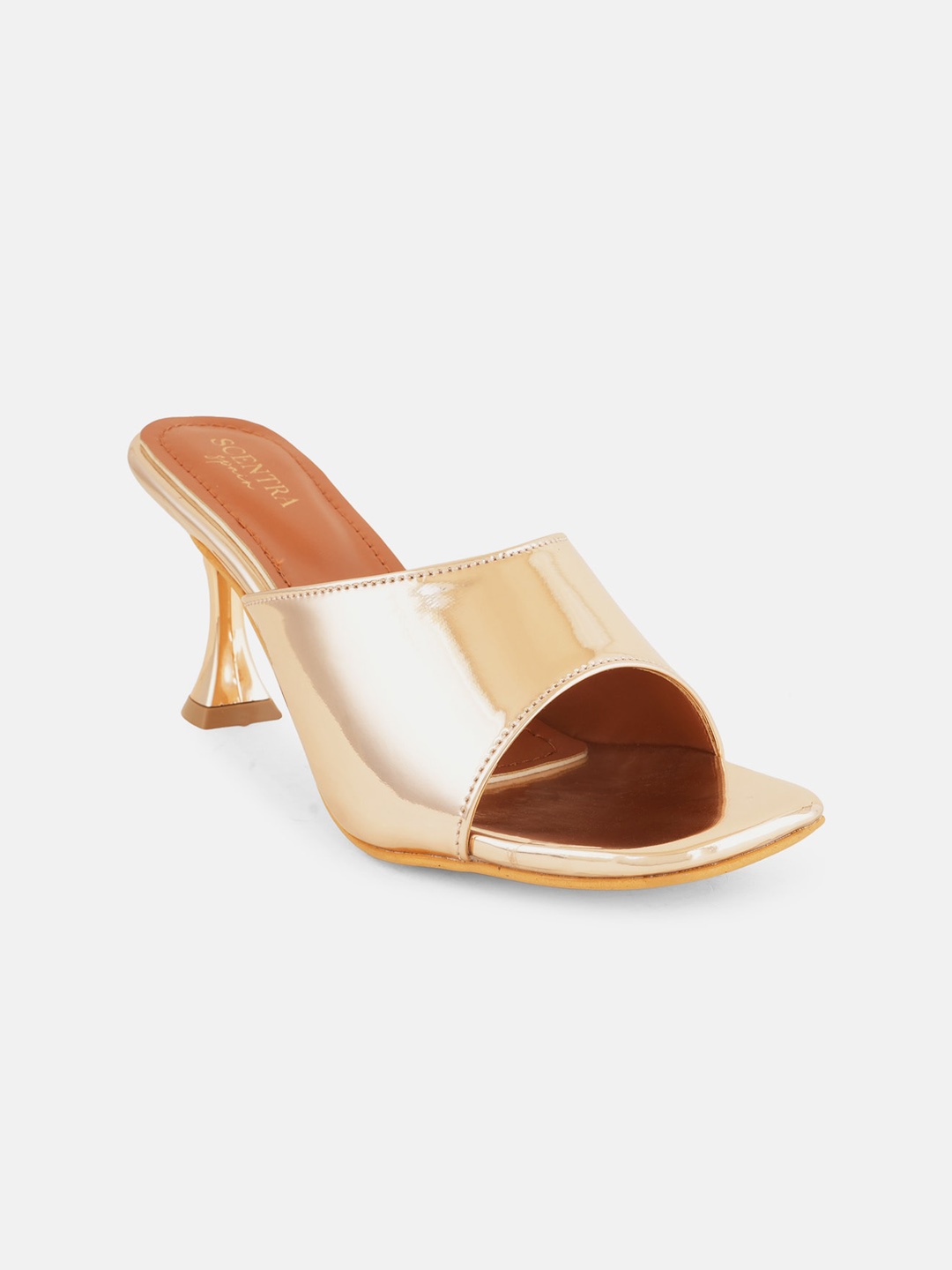 

SCENTRA Open Toe Slim Heels, Rose gold