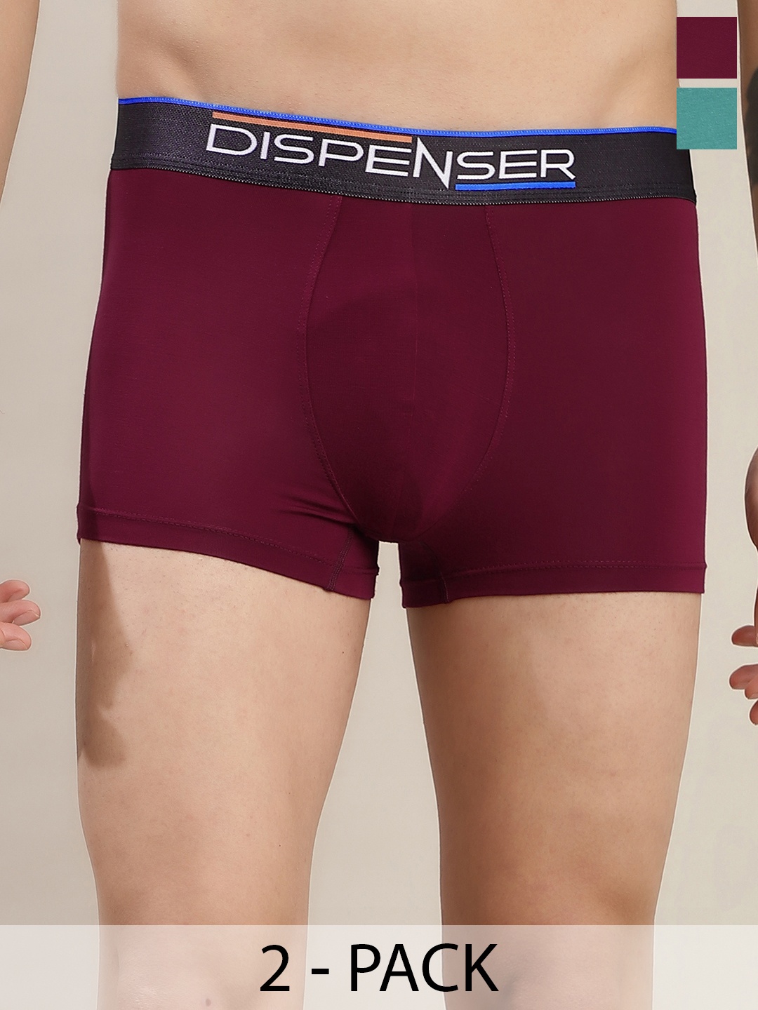

DISPENSER Pack Of 2 Mid Rise Anti-Bacterial Trunk S2-Trunk-Maroon-Rama-M