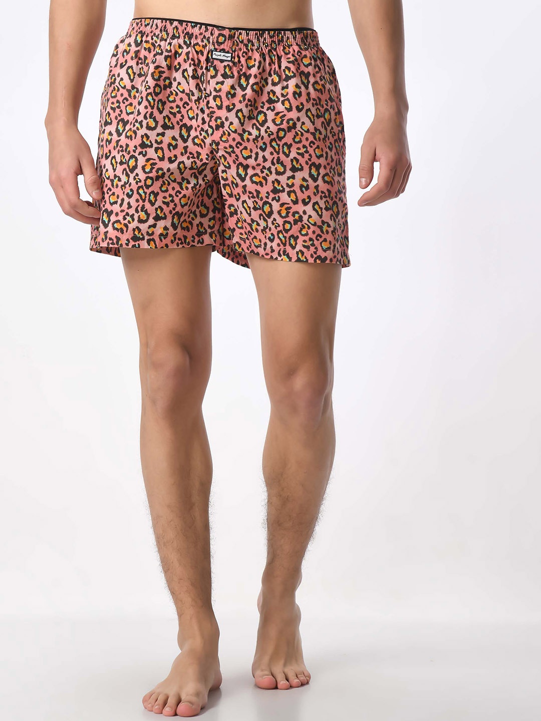 

PURPLEMANGO THE FRUIT OF FASHION Leopard Printed Pure Cotton Boxer, Pink