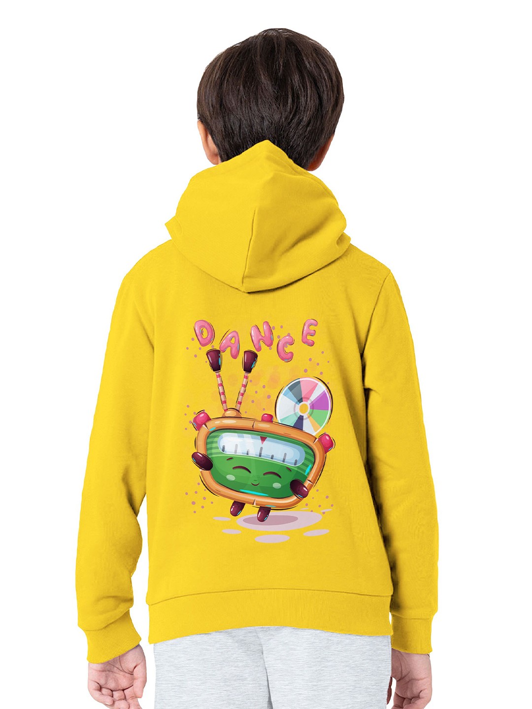 

BAESD Boys Graphic Printed Hooded Cotton Fleece Pullover Sweatshirt, Yellow