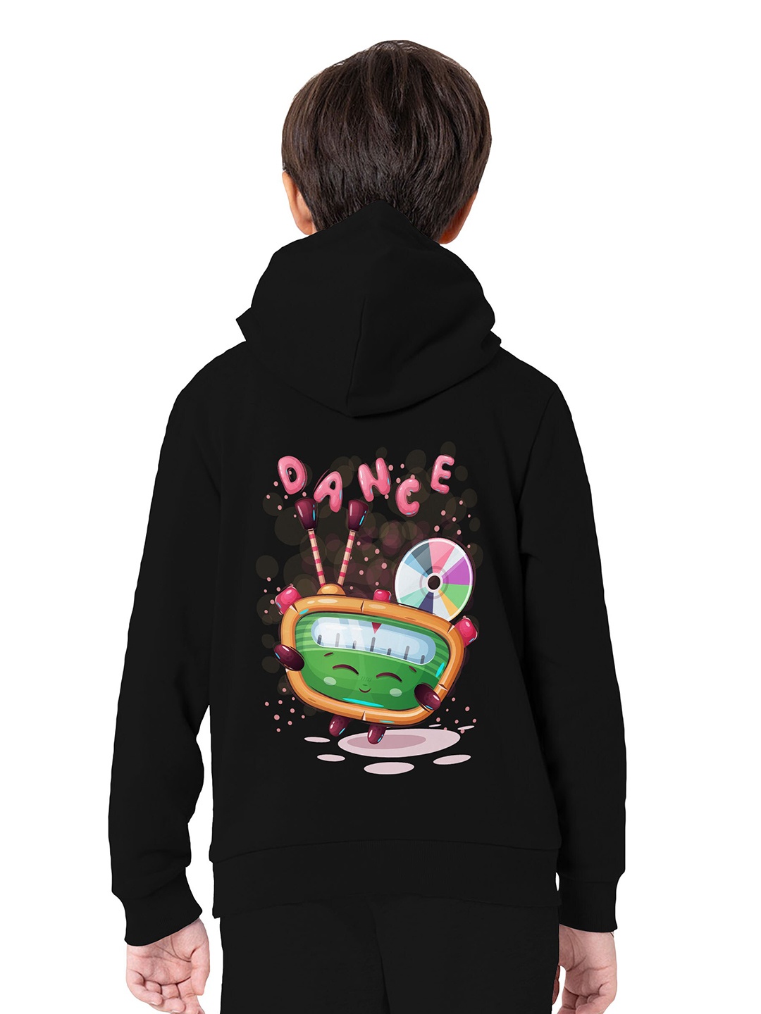 

BAESD Boys Graphic Printed Hooded Cotton Fleece Pullover Sweatshirt, Black