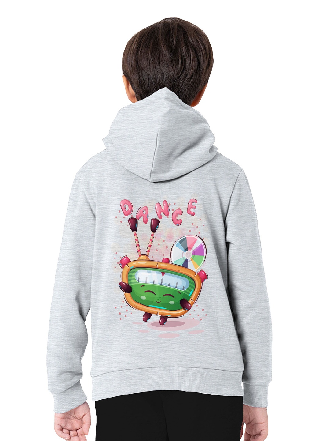

BAESD Boys Printed Hooded Fleece Sweatshirt With Joggers, Grey