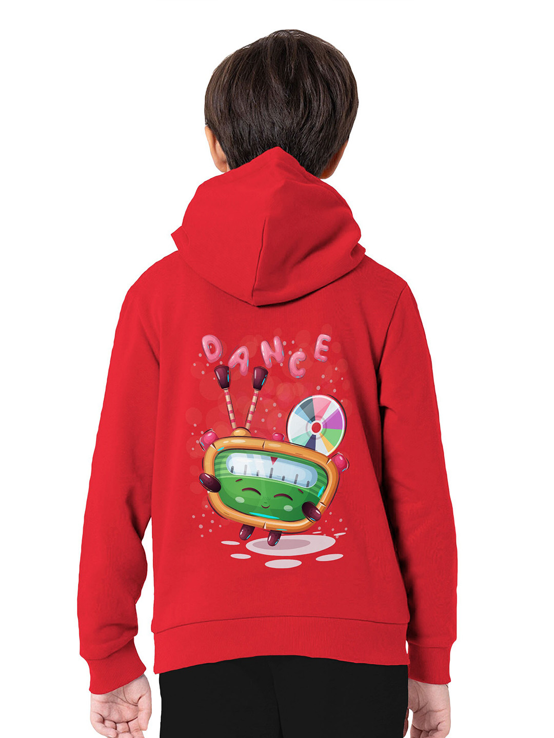 

BAESD Boys Graphic Printed Hooded Cotton Fleece Pullover Sweatshirt, Red