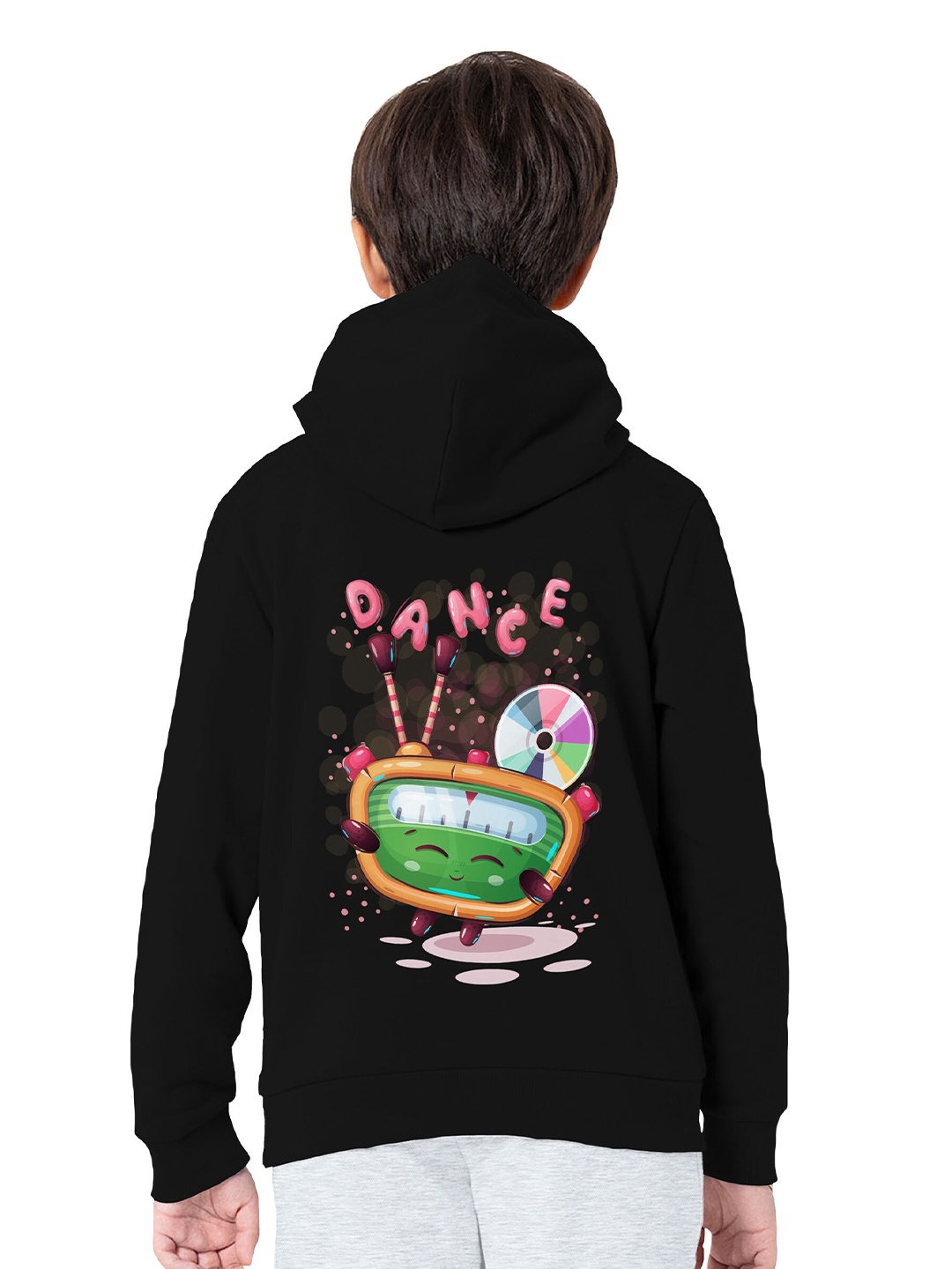 

BAESD Boys Printed Graphic Hooded Long Sleeves Pullover Sweatshirt, Black