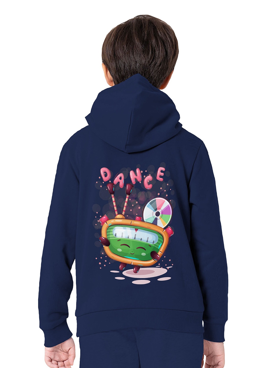 

BAESD Boys Graphic Printed Hooded Cotton Fleece Pullover Sweatshirt, Navy blue