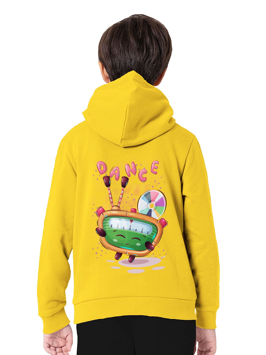 

BAESD Boys Graphic Printed Hooded Cotton Fleece Pullover Sweatshirt, Yellow