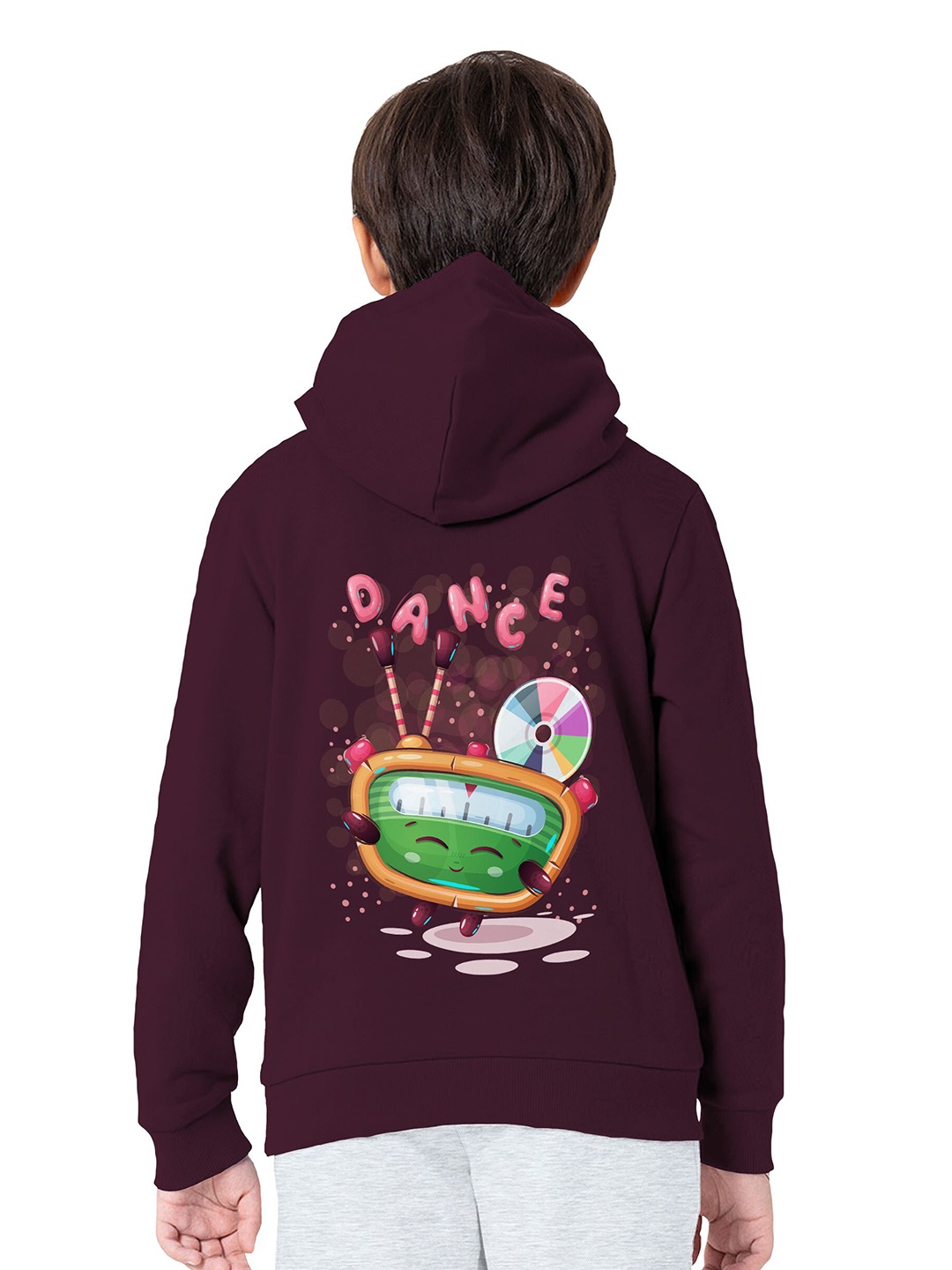 

BAESD Boys Printed Hooded Sweatshirt, Maroon
