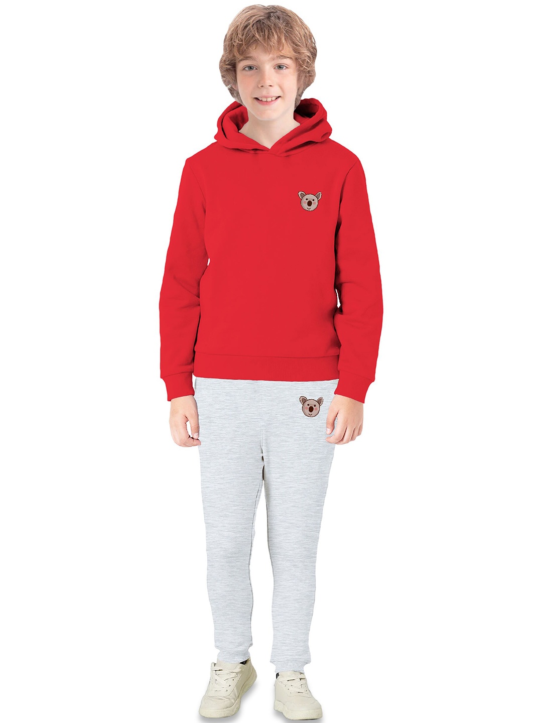 

BAESD Boys Graphic Printed Hooded Fleece Pullover Sweatshirt, Red