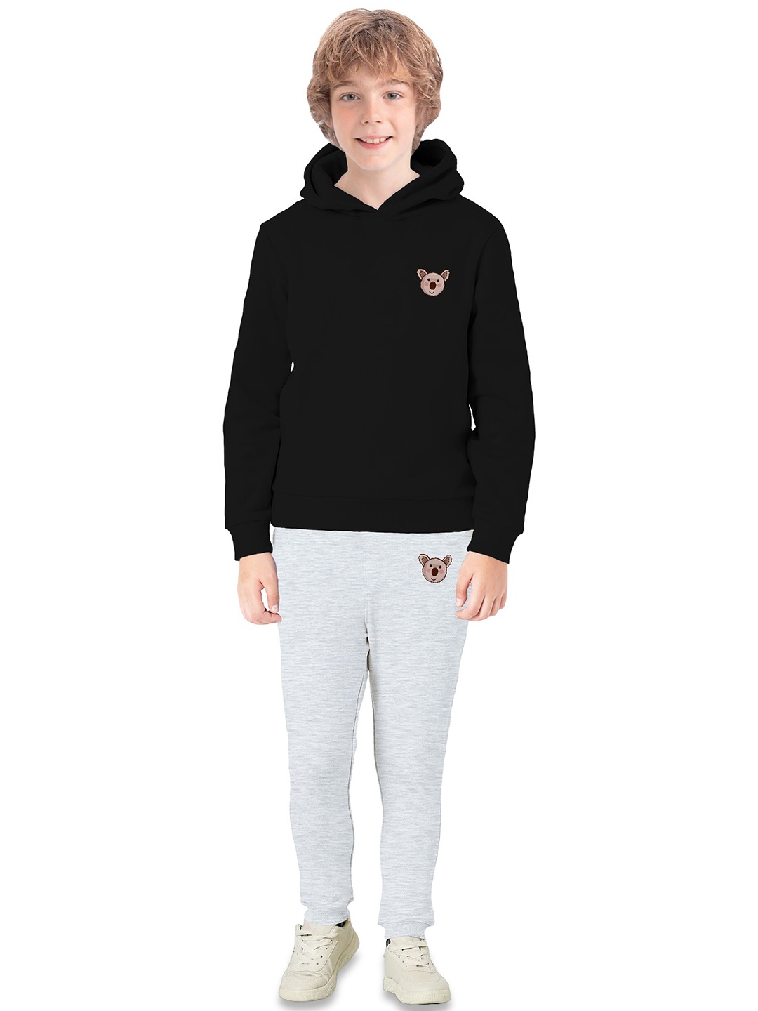 

BAESD Boys Graphic Printed Hooded Cotton Fleece Pullover Sweatshirt, Black