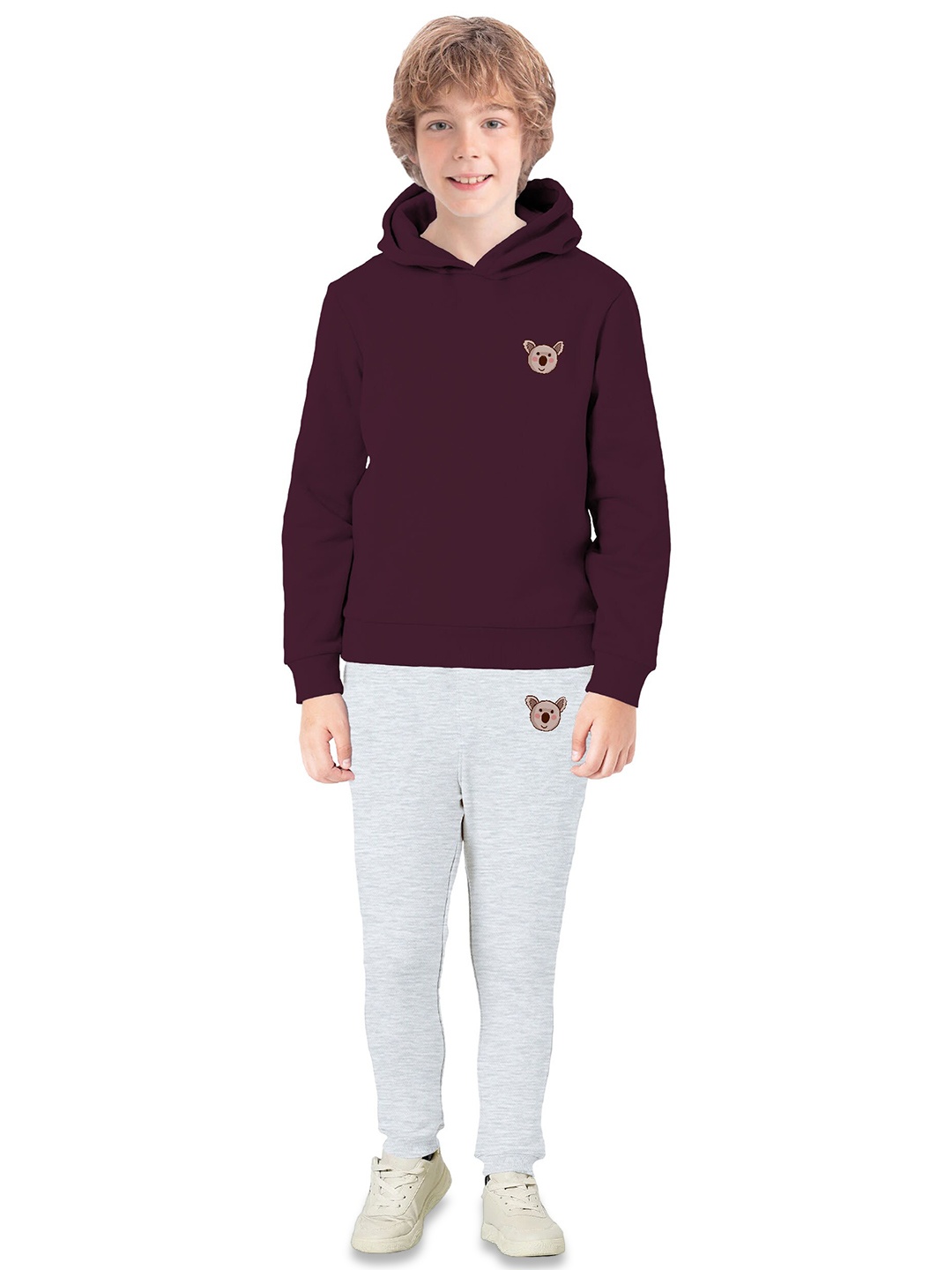 

BAESD Boys Graphic Printed Hooded Fleece Pullover Sweatshirt, Maroon