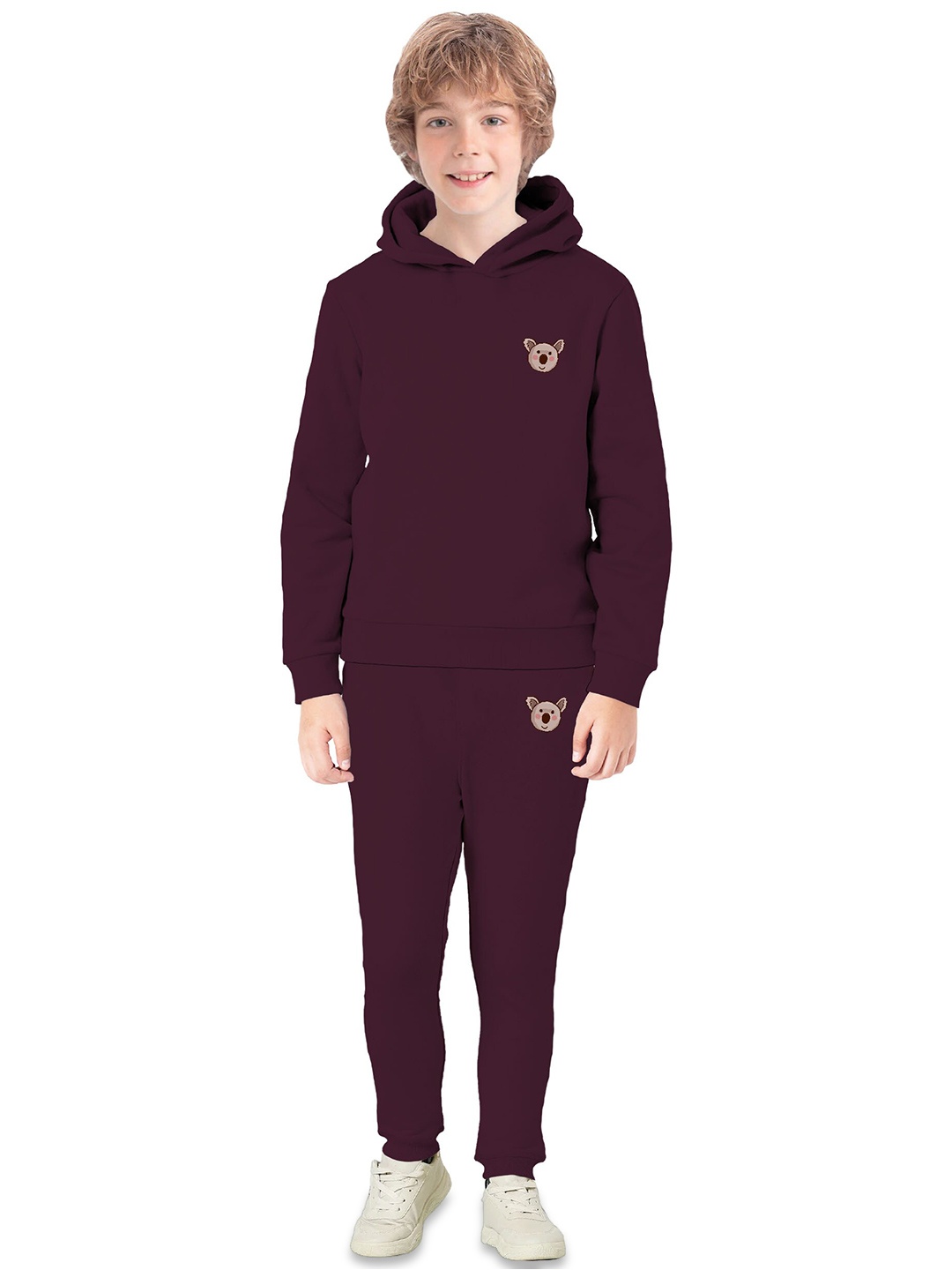 

BAESD Boys Graphic Printed Hooded Fleece Pullover Sweatshirt, Maroon